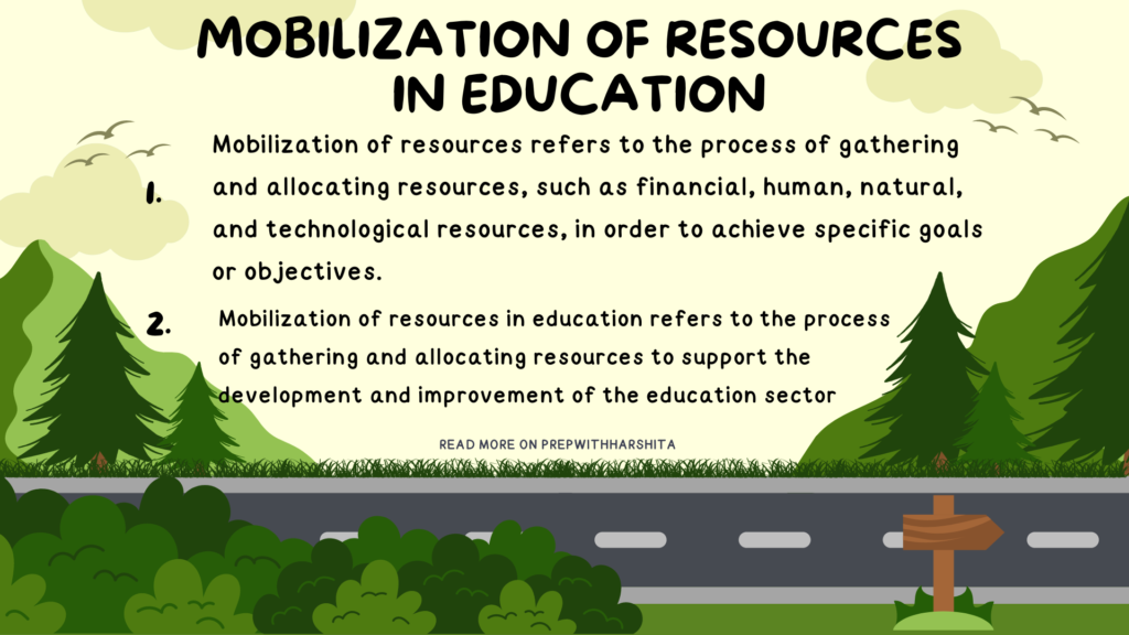 Mobilization of resources in education