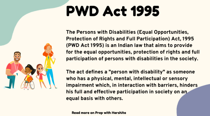 What is PWD Act 1995?