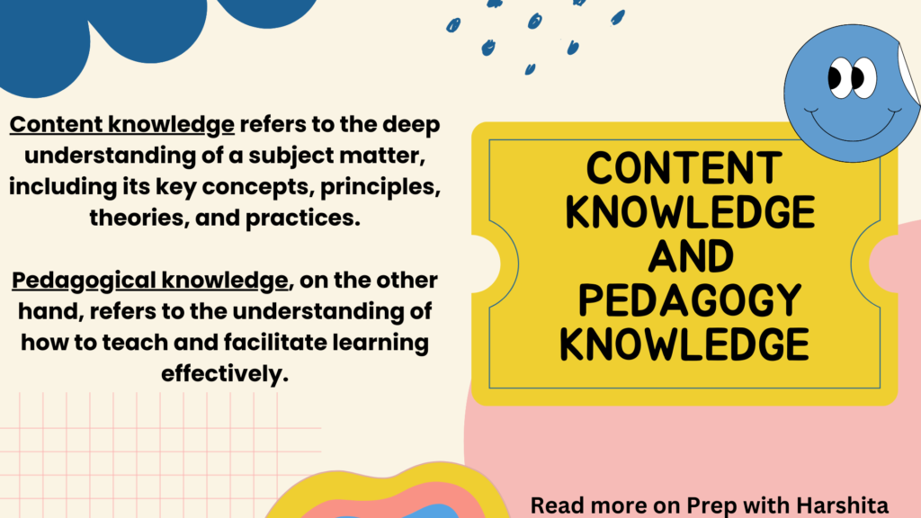 Content Knowledge and Pedagogy Knowledge 