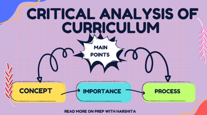 Critical Analysis of Curriculum