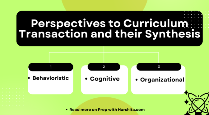 Perspectives to Curriculum Transaction