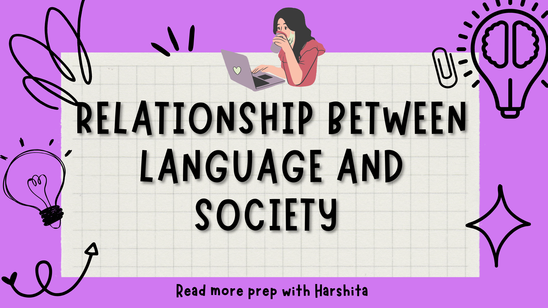 Relationship Between Language And Society Prep With Harshita   Brown Doodle Company Profile Presentation 13 