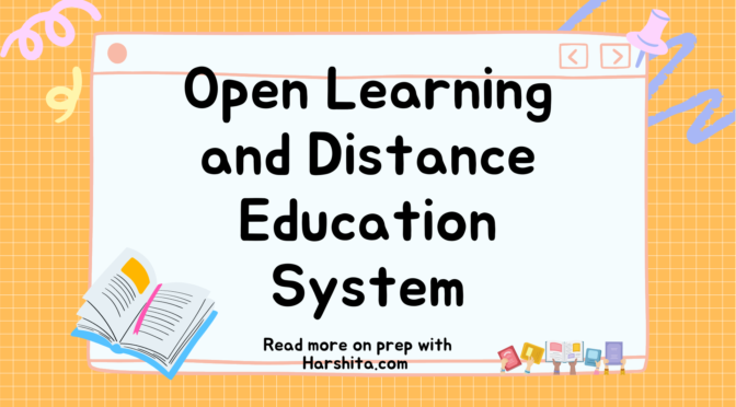 Open Learning and Distant Education