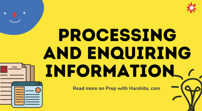 Processing and Enquiring Information