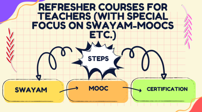 Refresher Courses for teachers (With special focus on SWAYAM-MOOCS etc.)